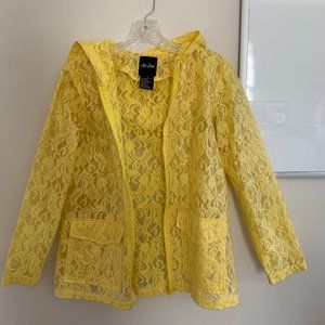 $4/25 Yellow lace rain jacket